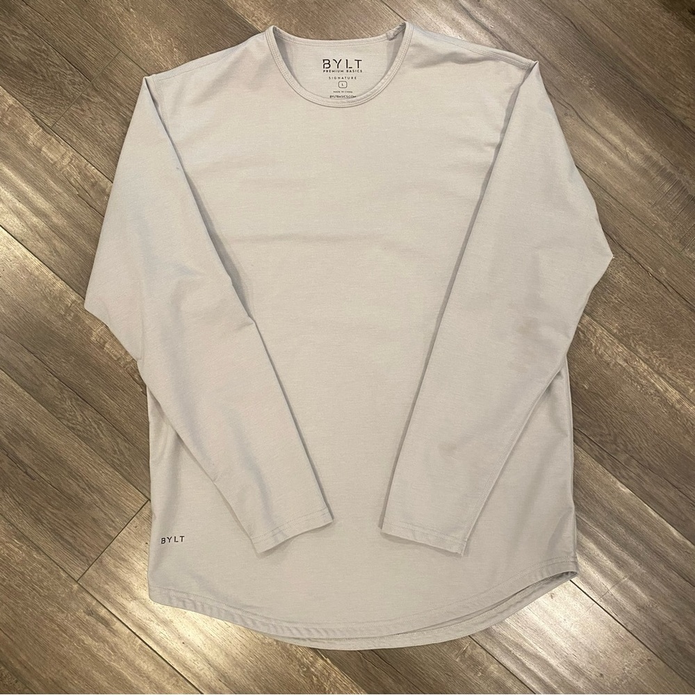 🔥 SALE!!! BYLT Basics Long Sleeve Tee - Gray / Silver - Large